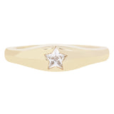 Petite White Diamond Bombe Ring No.1