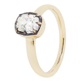 GIA Cert .90carat Old Mine Cut Diamond Altar Ring