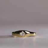 Petite White Diamond Bombe Ring No.1