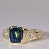 Wild Rose Sapphire Signet Ring