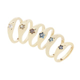 Petite White Diamond Bombe Ring No.1