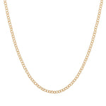 Detail of 14k yellow gold roll chain