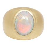 Pastel Opal Chunky Signet Ring