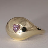 Heart Cabochon Bombe Ring