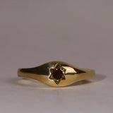 Cinnamon Diamond Bombe Ring