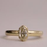 GIA cert .55 Step Cut Moval Diamond Ring
