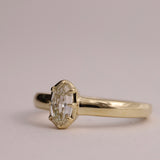 GIA cert .55 Step Cut Moval Diamond Ring