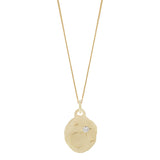 Delicate 14k yellow gold chain shown with separately purchasable moon and stars pendant.